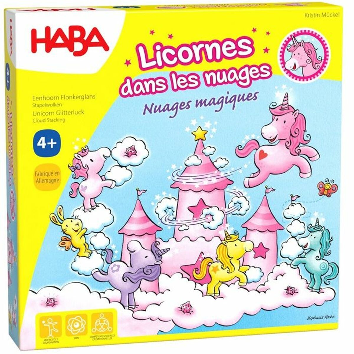 Sällskapsspel HABA Unicorn Glitterluck Cloud Stacking