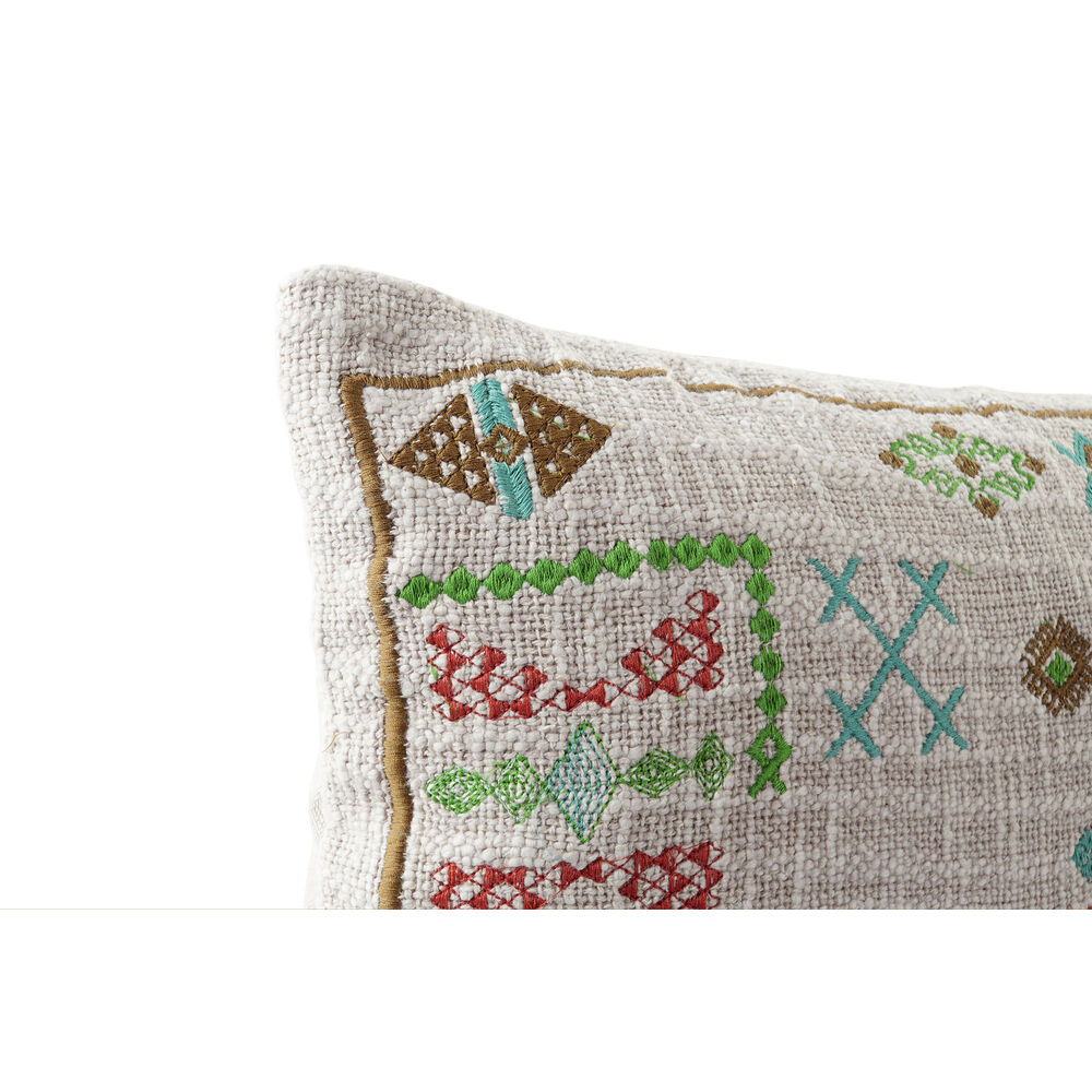 Kudde DKD Home Decor Vit Beige Rektangulär Boho Ikat 50 x 10 x 35 cm (2 antal) - 2
