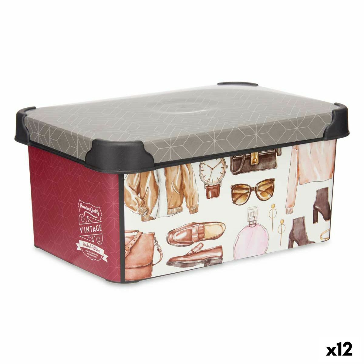 Förvaringslåda Kipit STYLE BOX-5L-3 Plast Vintage 5 L 19 x 13,5 x 29 cm (12 antal) - 4