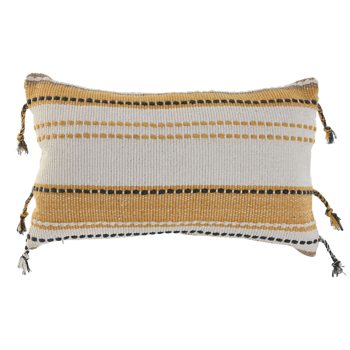Kudde Home ESPRIT Beige Senap Boho 50 x 30 cm