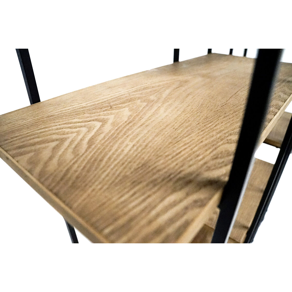 Bokhylla DKD Home Decor Svart Naturell Metall Trä MDF 140 x 33 x 180 cm (1) - 5