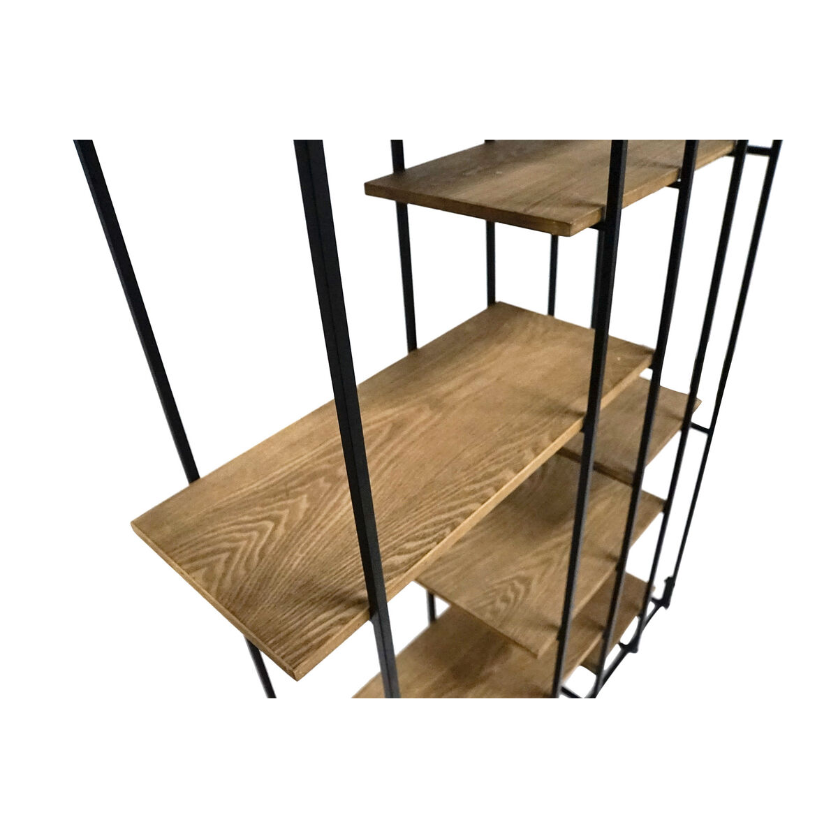 Bokhylla DKD Home Decor Svart Naturell Metall Trä MDF 140 x 33 x 180 cm (1) - 2