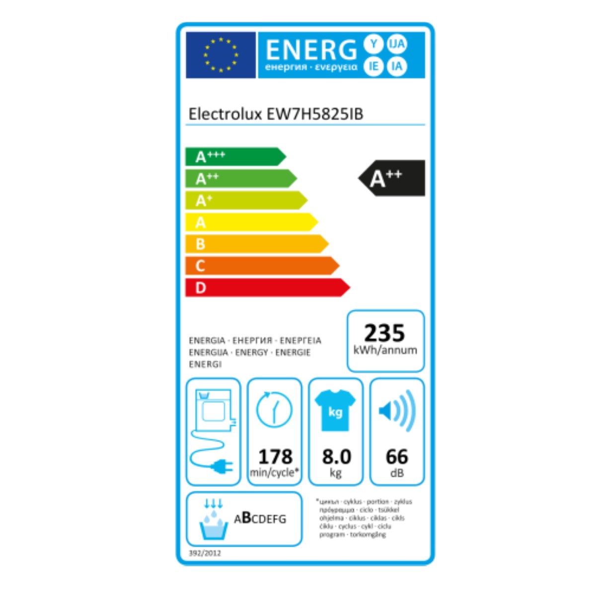 Kondensationstork Electrolux EW7H5825IB 8 kg - 2