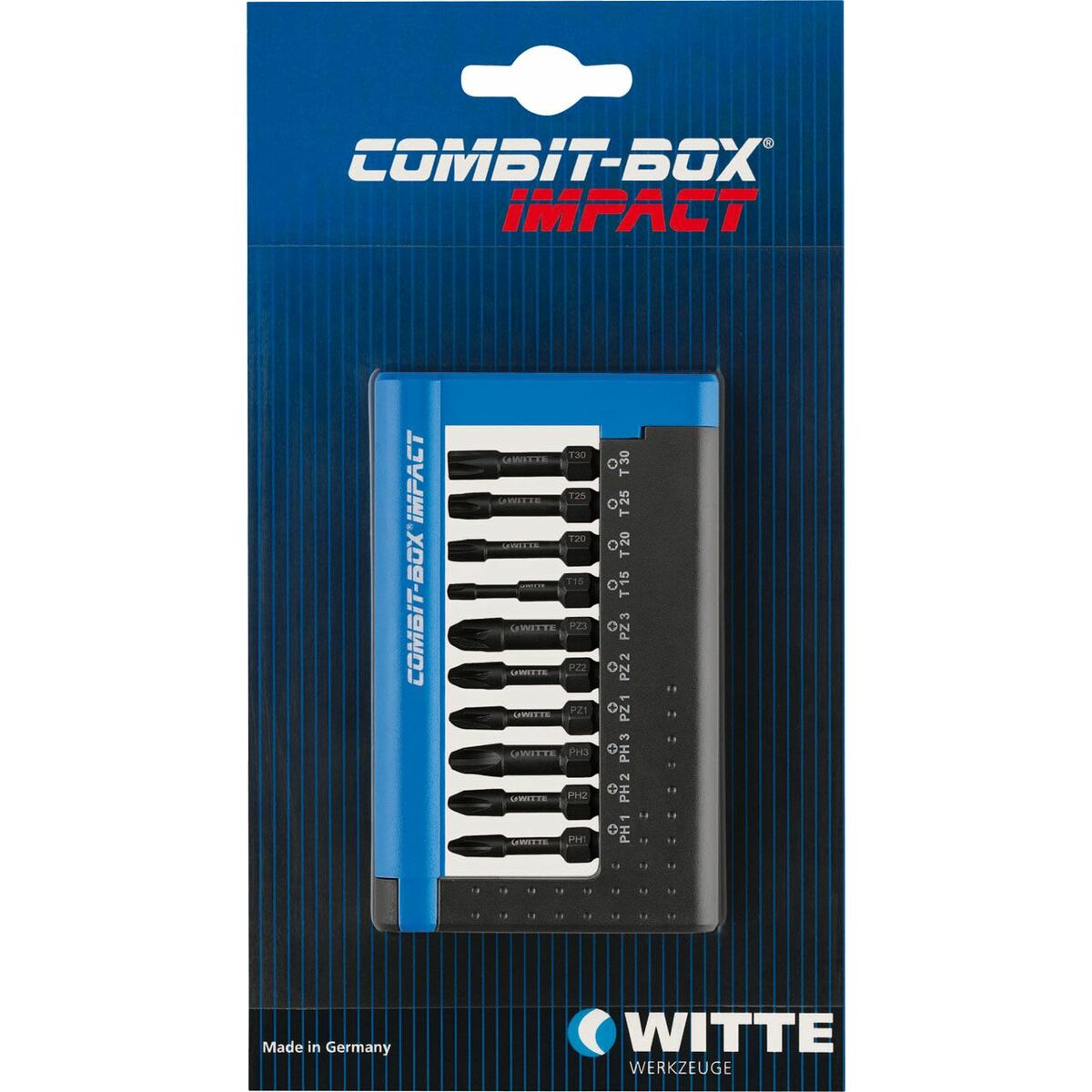 Bitssats WITTE COMBIT-BOX PH1 PH2 PZ1 PZ2 TX PH3 PZ3 10 Delar (10 antal) - 3