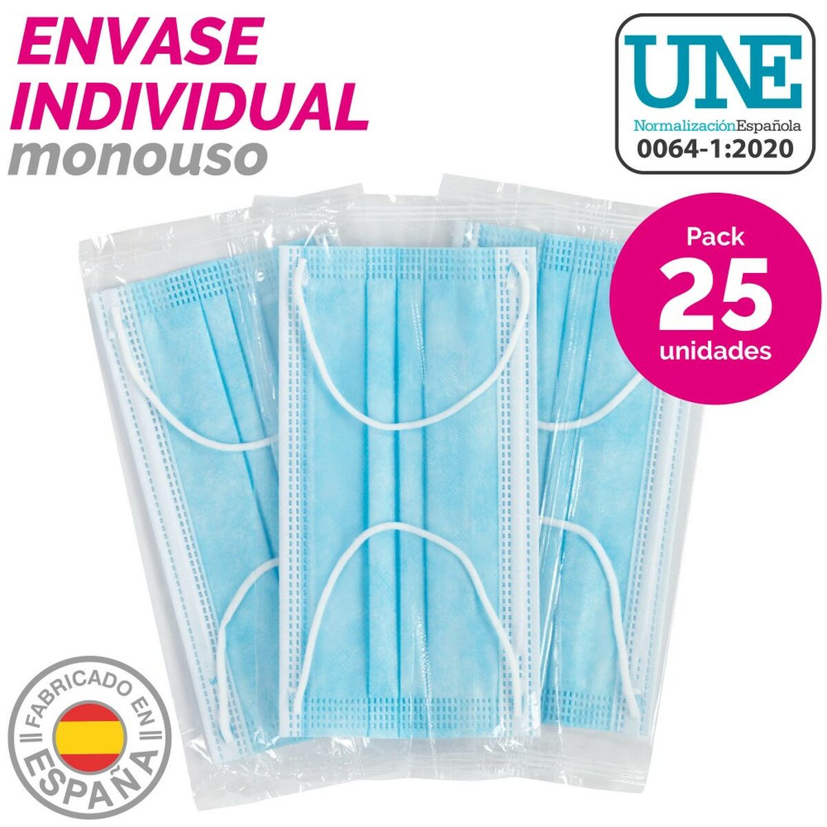 Box of hygienic masks SensiKare 25 Delar (12 antal) - 4