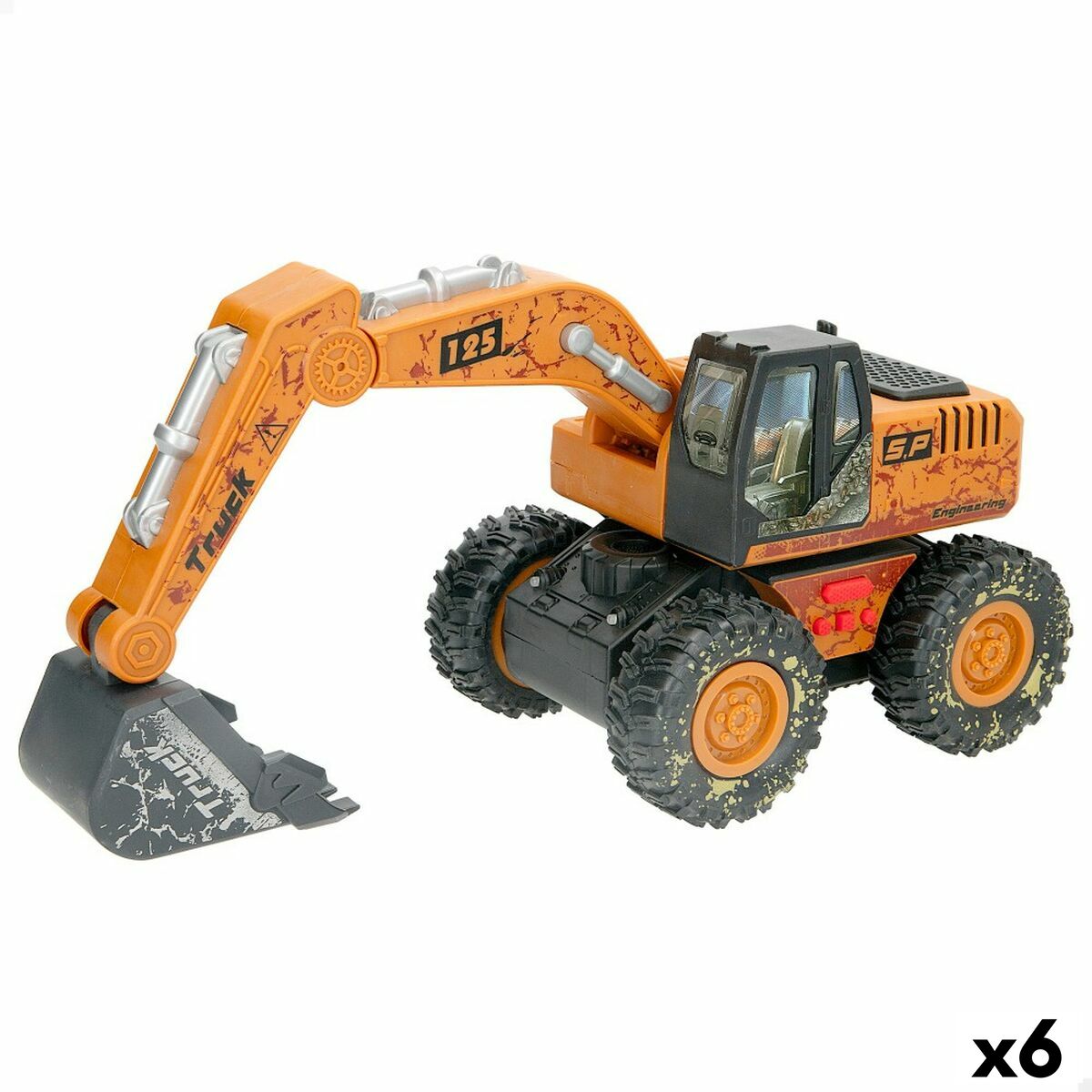 Grävmaskin Speed & Go Ljus Ljud 26 x 15 x 12 cm (6 antal) - 6