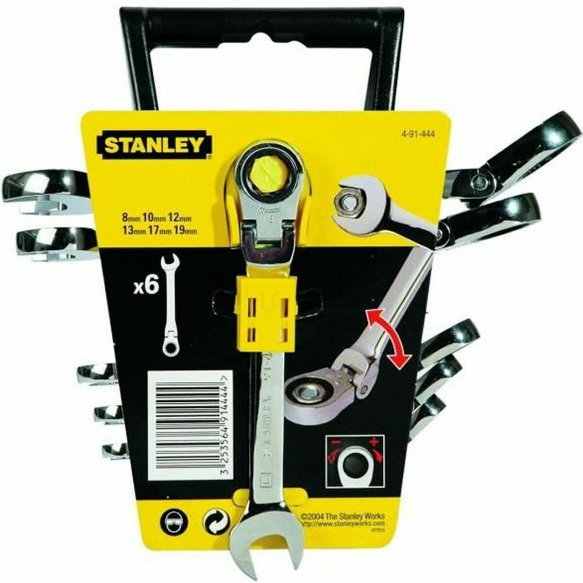 Combination spanner set Stanley 181a.25cpepb 8-19 mm 6 Delar - 2