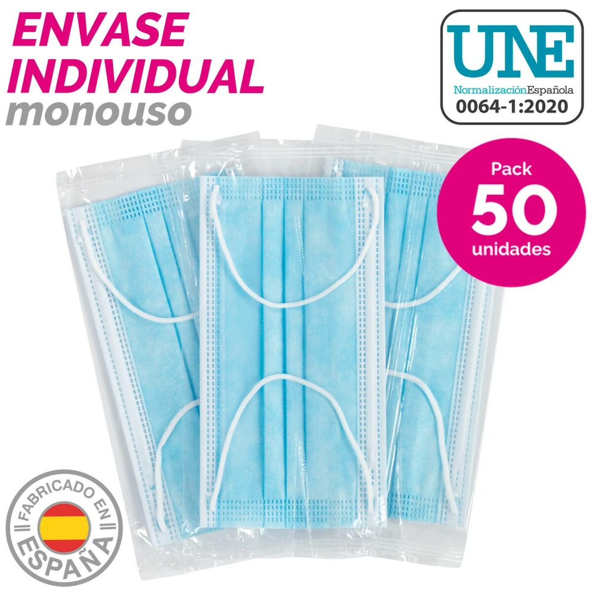 Box of hygienic masks SensiKare 50 Delar (12 antal) - 11