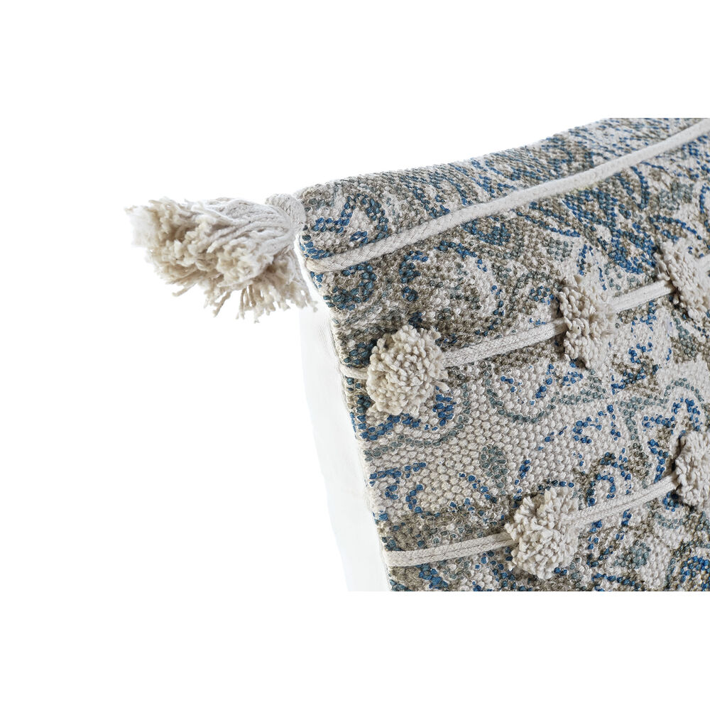 Kudde DKD Home Decor Beige Blå Kakel 45 x 5 x 45 cm Boho - 2