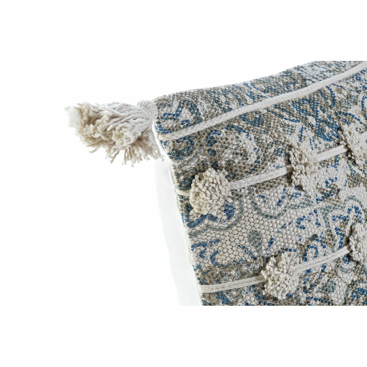 Kudde DKD Home Decor Beige Blå Kakel 45 x 5 x 45 cm Boho - 5