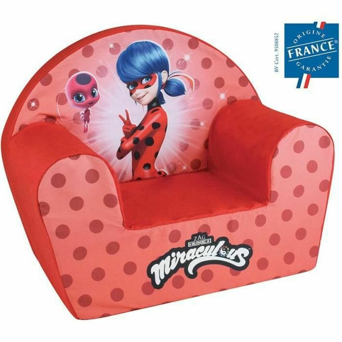 Barnfåtölj Fun House Lady Bug club 52 x 33 x 42 cm - 3