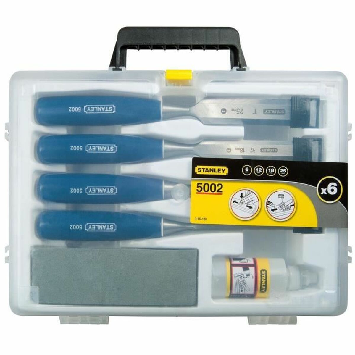 Mejselset Stanley 5002 Trä 6, 12, 18, 25 mm 4 Delar