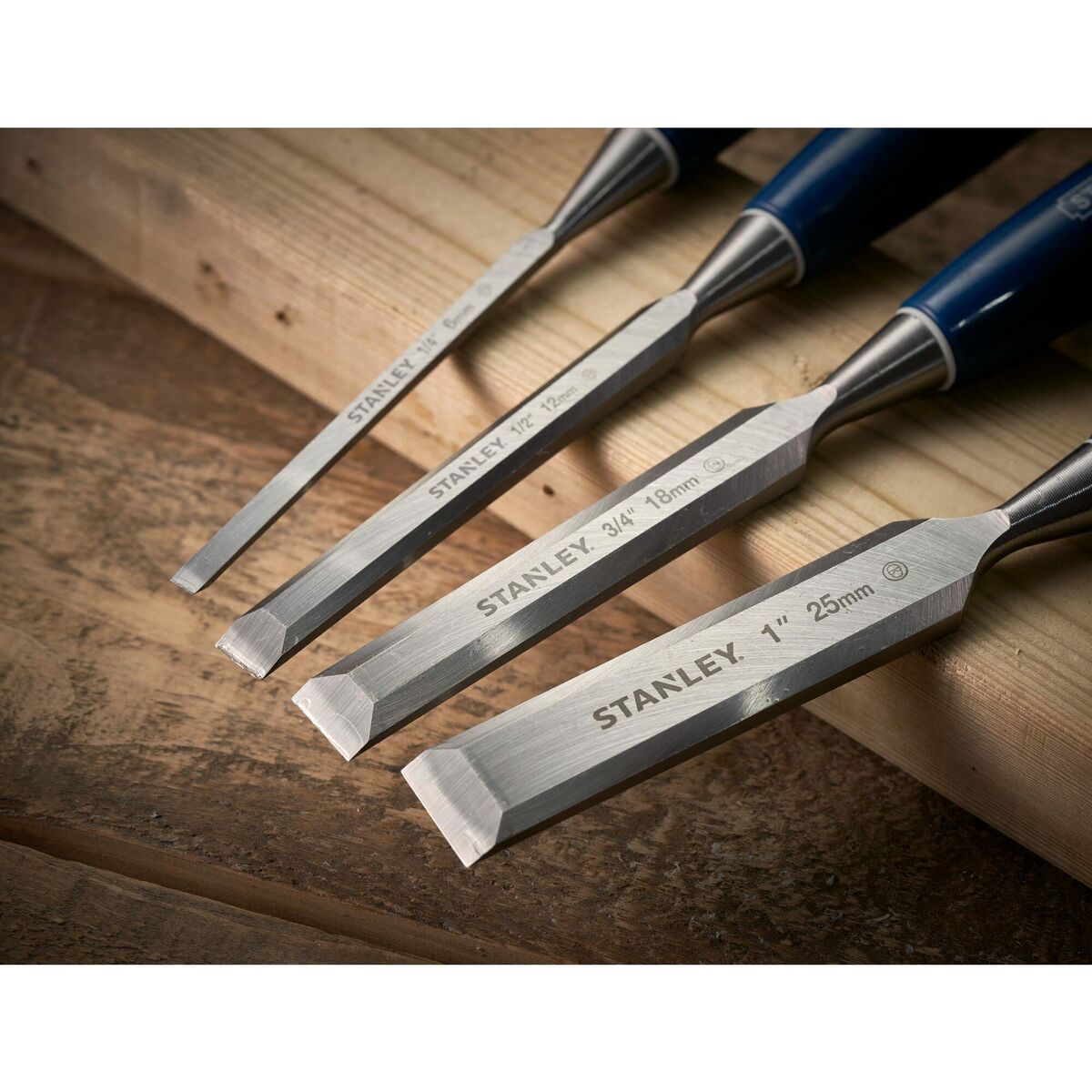 Mejselset Stanley 5002 Trä 6, 12, 18, 25 mm 4 Delar - 4