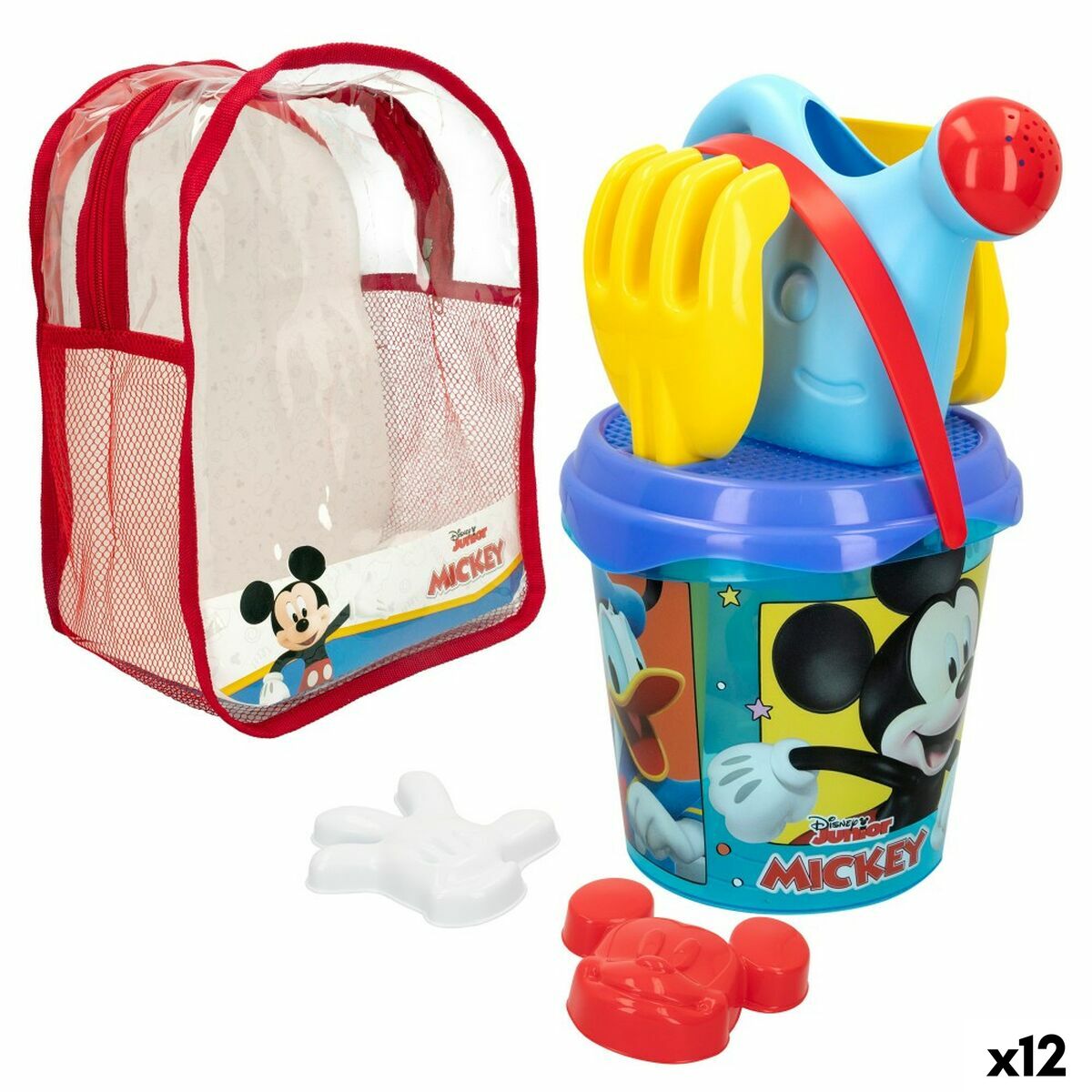 Strandleksaker set Mickey Mouse Ø 18 cm polypropen (12 antal) - 7