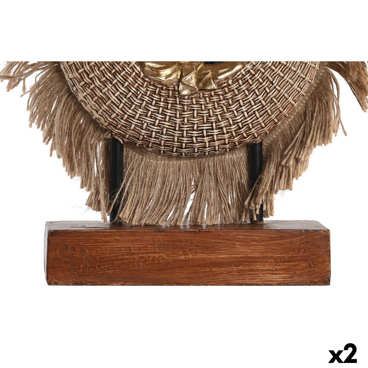 Prydnadsfigur DKD Home Decor 19 x 6 x 25 cm Beige Blå Buddha Orientalisk (2 antal) - 6