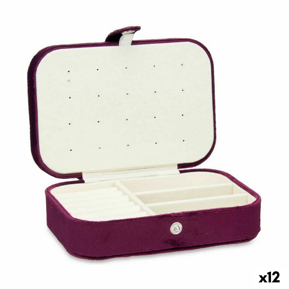 Smyckeskrin Sammet Bordeaux (16,2 x 6 x 11,5 cm) (12 antal) - 5