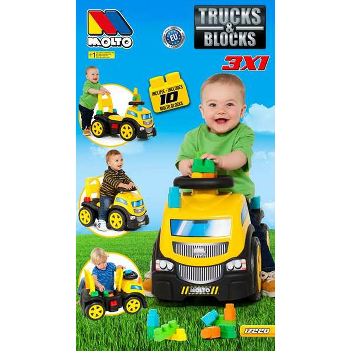 Trehjuling Moltó Trucks and blocks 89 cm - 22