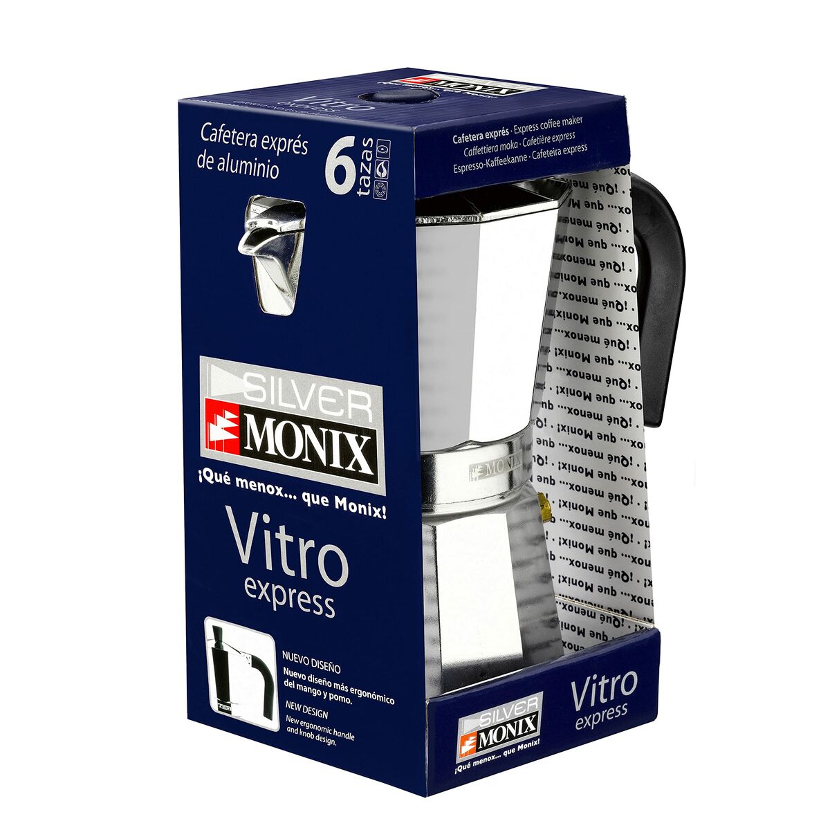 Italiensk Kaffepanna Monix Braisogona_M620006 Silver Aluminium 6 Koppar - 3