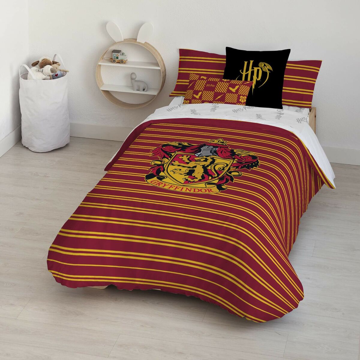 Påslakan Harry Potter Gryffindor Shield Multicolour 175 Trådar 140 x 200 cm Säng 80 - 4