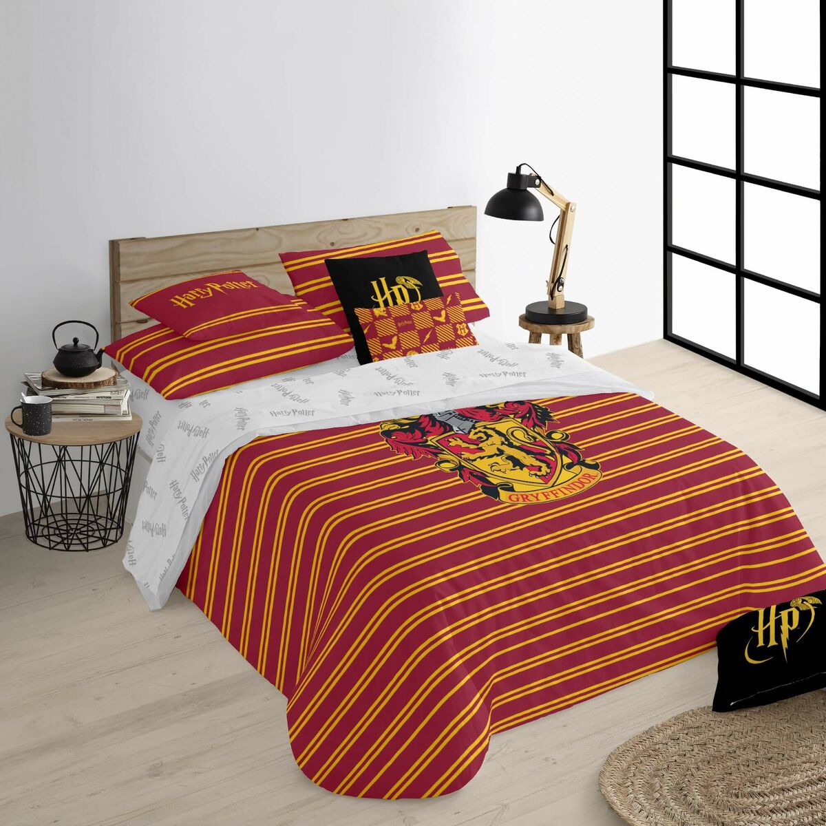 Påslakan Harry Potter Gryffindor Shield Multicolour 175 Trådar 140 x 200 cm Säng 80 - 2