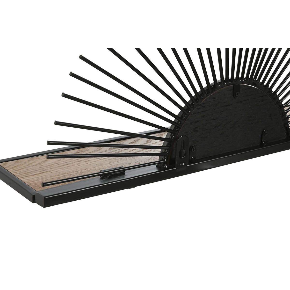 Bokhylla Home ESPRIT Svart Naturell Metall Trä MDF 58 x 10,5 x 28 cm Vägg - 4