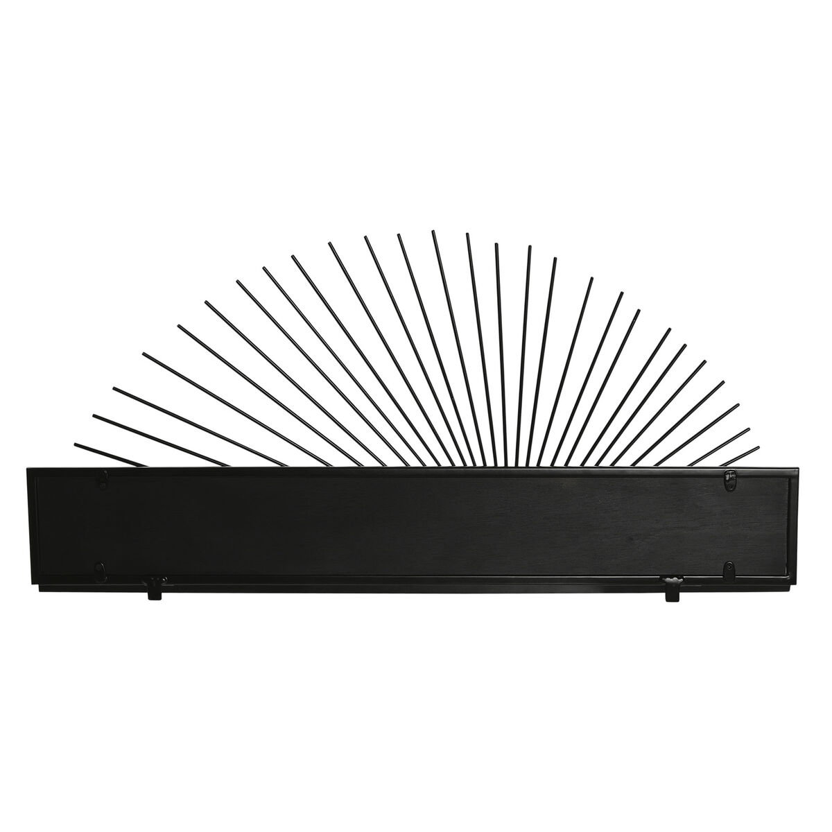 Bokhylla Home ESPRIT Svart Naturell Metall Trä MDF 58 x 10,5 x 28 cm Vägg - 3