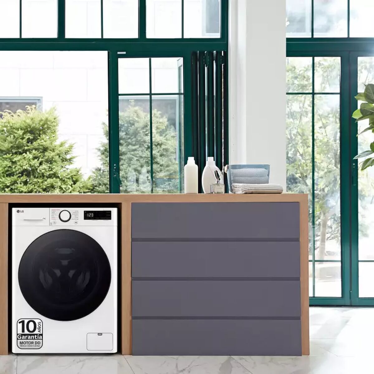 Tvättmaskin LG F4WR6013AGW 60 cm 1400 rpm 13 kg Ånga - 7