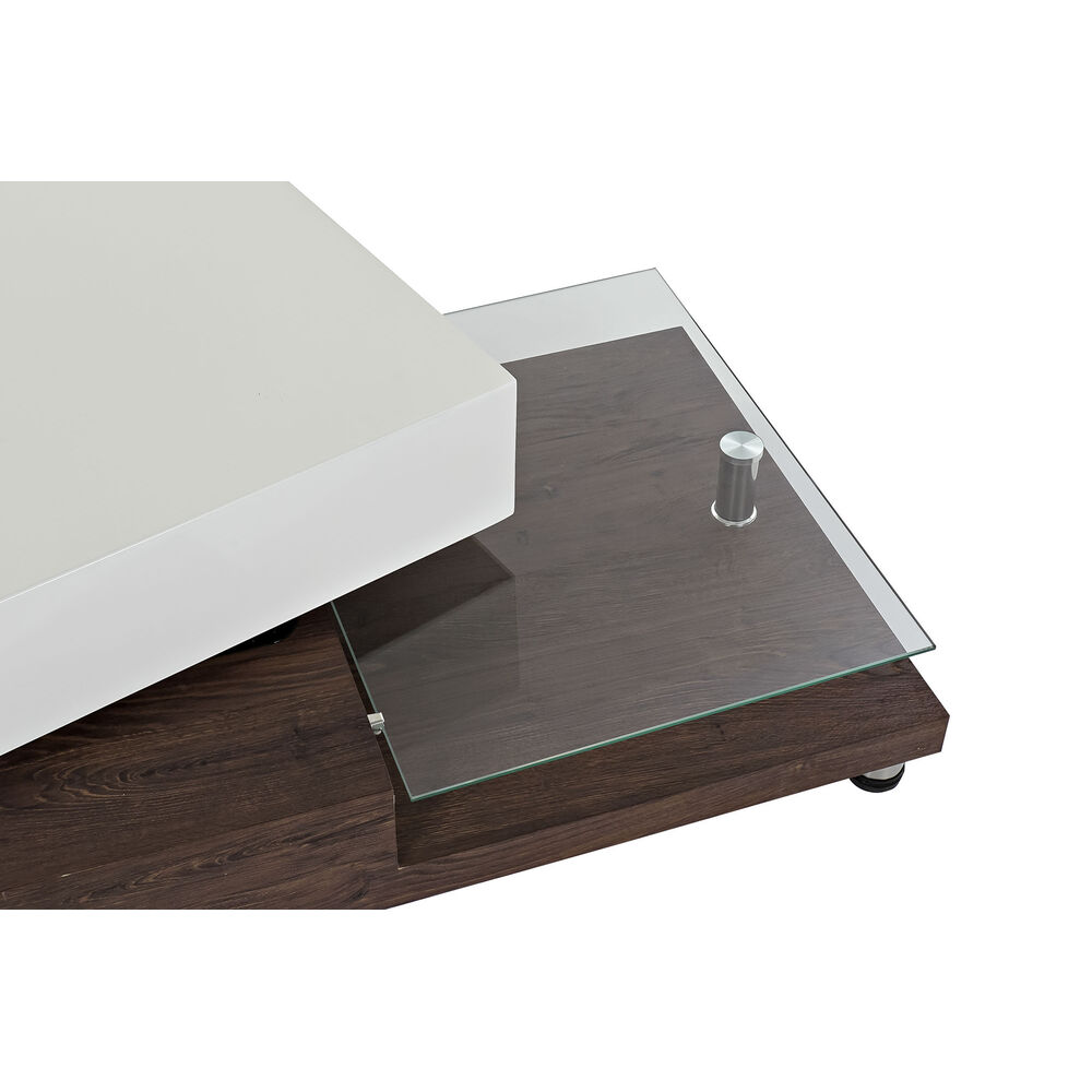 Soffbord DKD Home Decor 80 x 60 x 38 cm Glas Aluminium Trä MDF - 8