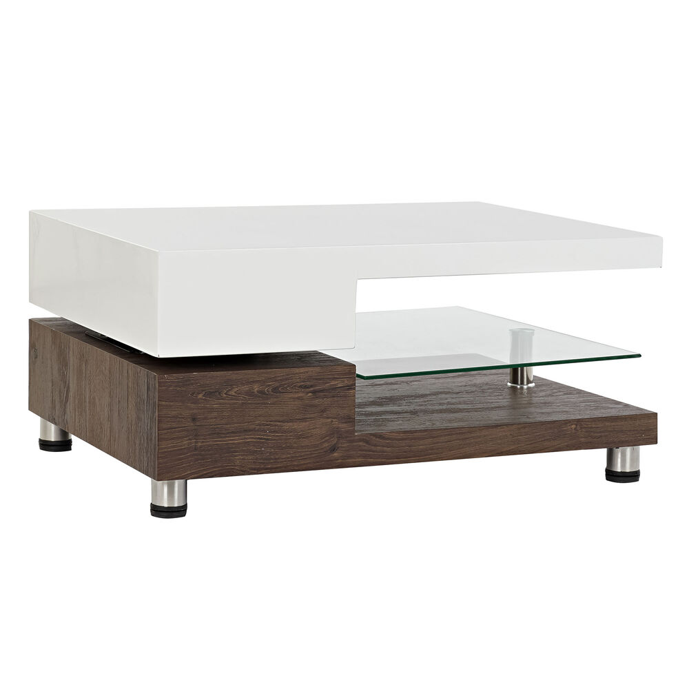 Soffbord DKD Home Decor 80 x 60 x 38 cm Glas Aluminium Trä MDF - 3