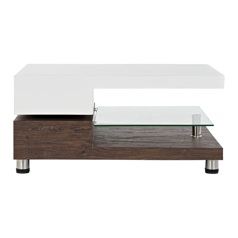 Soffbord DKD Home Decor 80 x 60 x 38 cm Glas Aluminium Trä MDF - 4