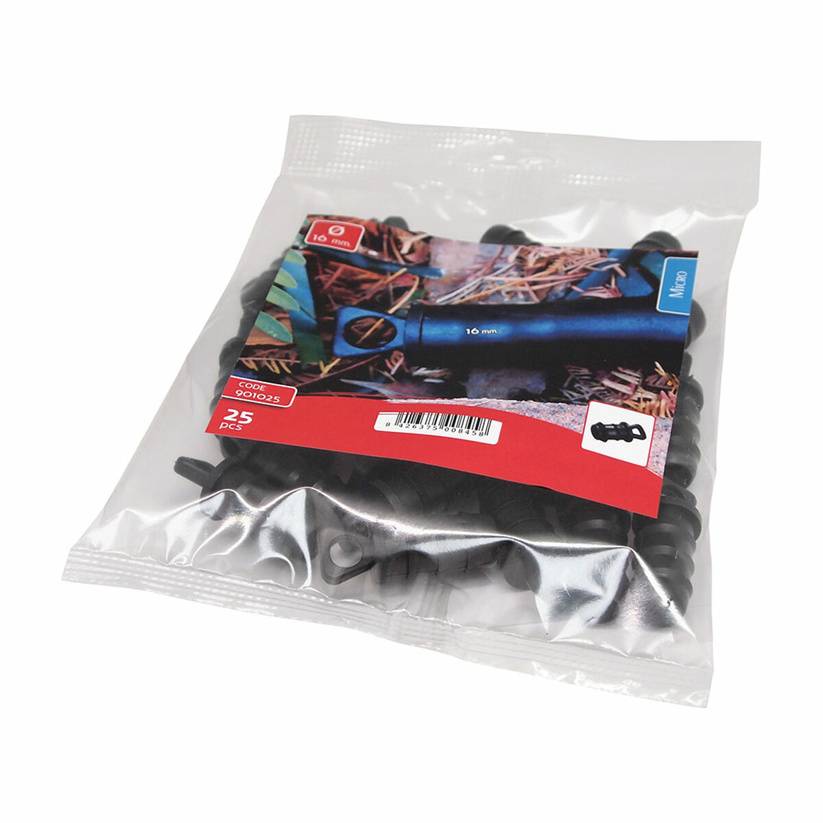 Set med kontakter och uttag Aqua Control 902125 16 mm Bevattningssystem 25 antal - 2