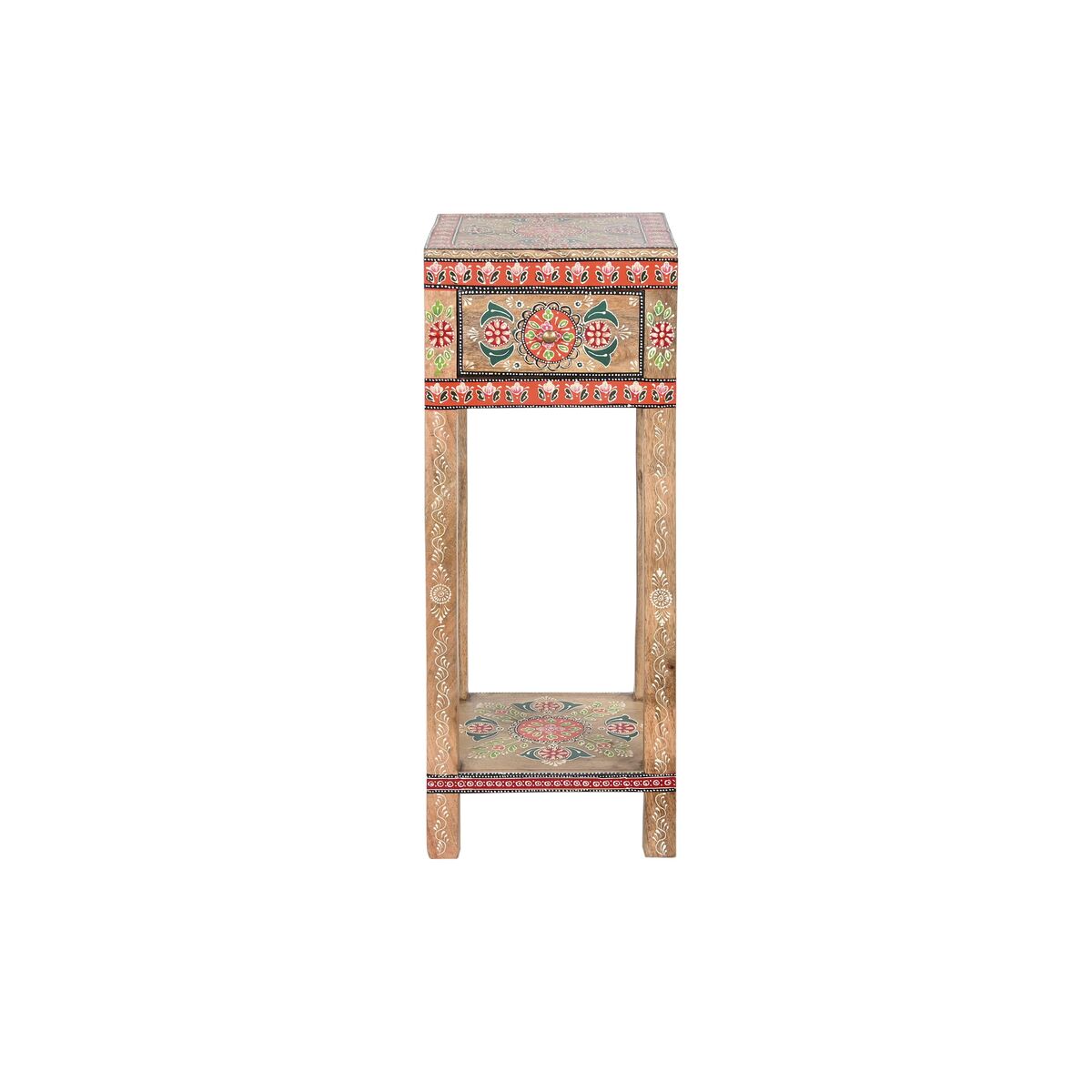 Sidobord DKD Home Decor Multicolour Naturell Mangoträ 30,5 x 31 x 80,5 cm - 2