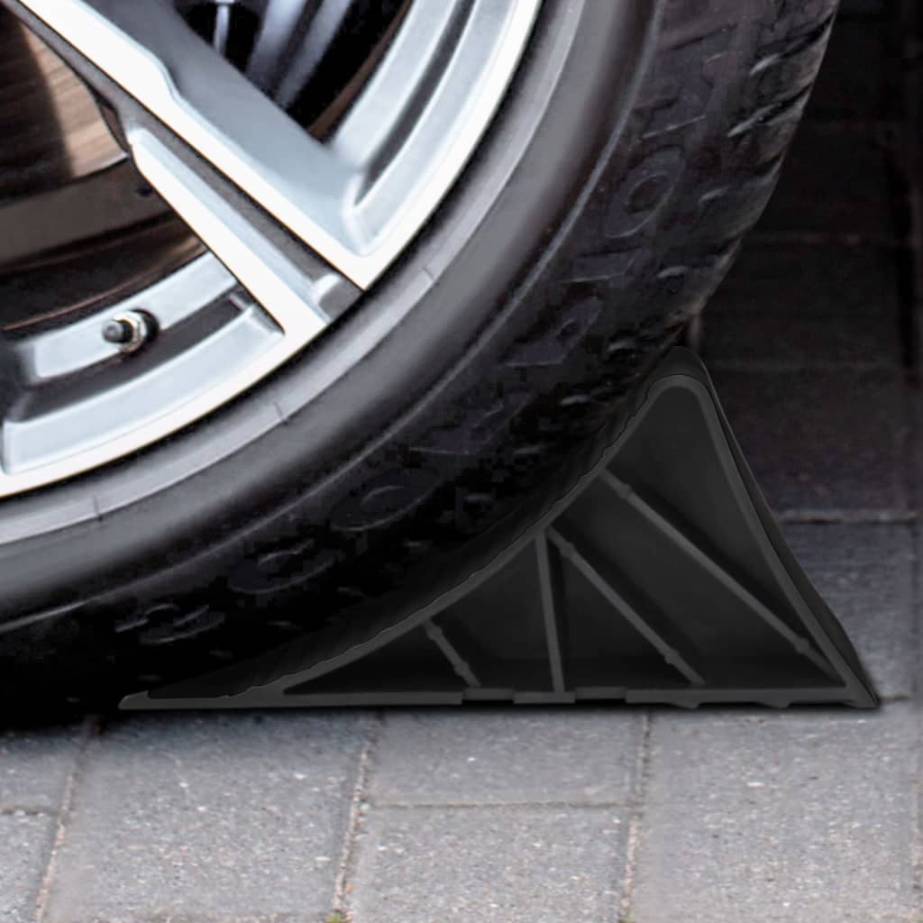 vidaXL Hjulstopp 2 st 25x10x11,5 cm plast