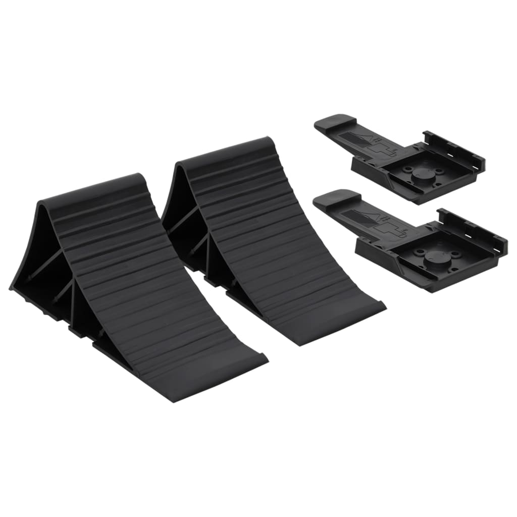 vidaXL Hjulstopp 2 st 25x10x11,5 cm plast - 2