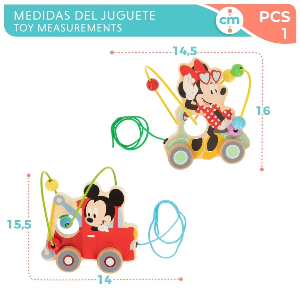 Dragleksak Disney Trä (6 antal) - 13