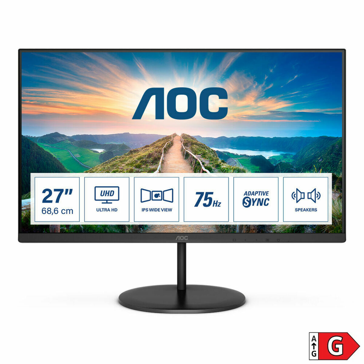 Monitor AOC U27V4EA 27" 4K Ultra HD LED LED IPS Flicker free - 2
