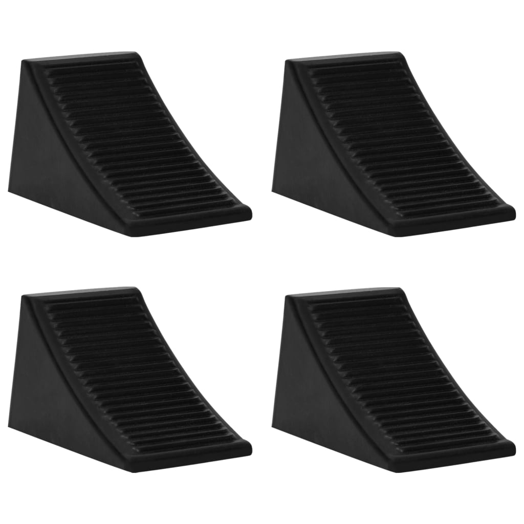 vidaXL Hjulstopp 4 st 16x9x9 cm gummi - 2