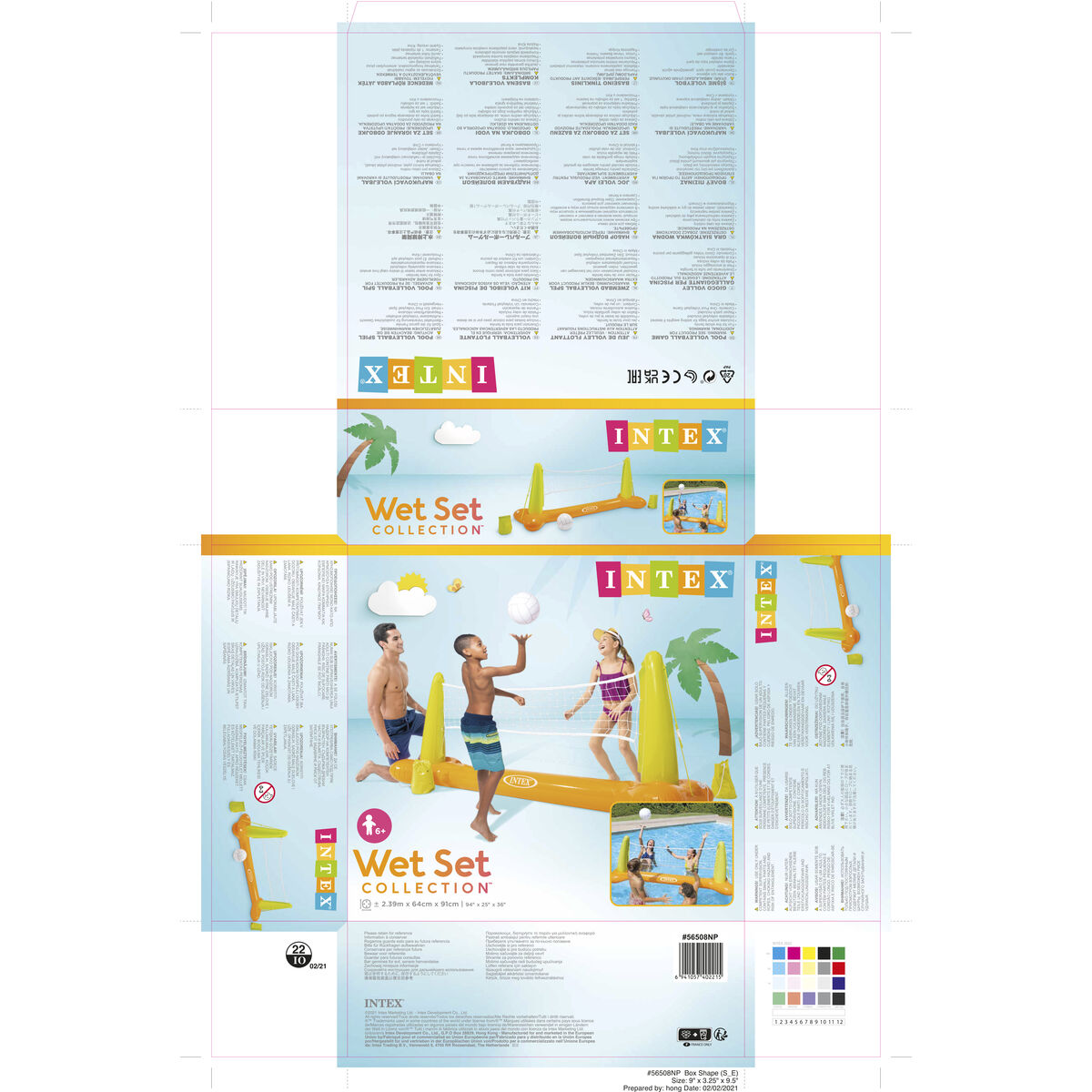 Upplåsbart volleybollnät Intex 751 (239 x 64 x 91 cm) - 5