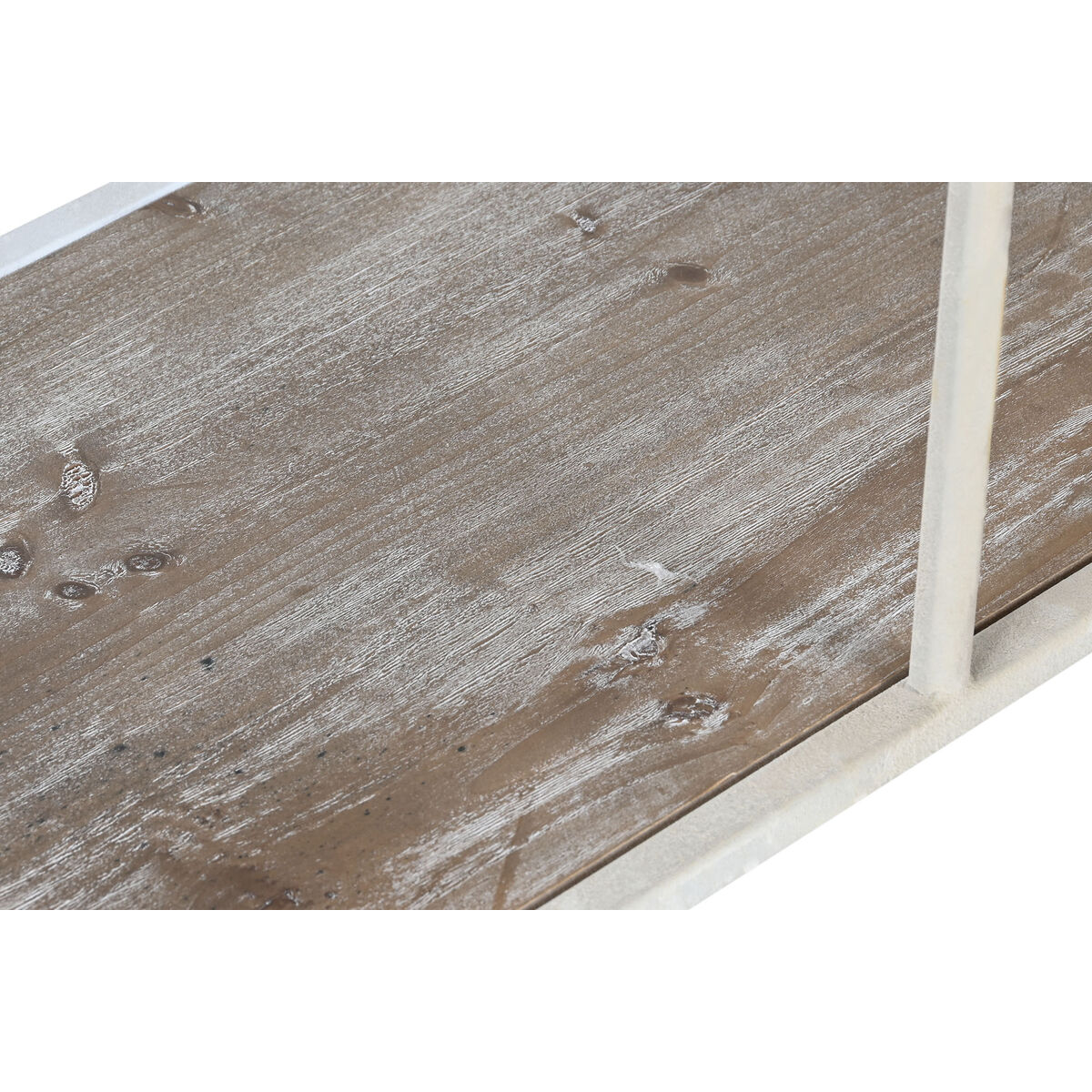 Bokhylla Home ESPRIT Vit Naturell Metall 159 X 36,5 X 91 cm - 5
