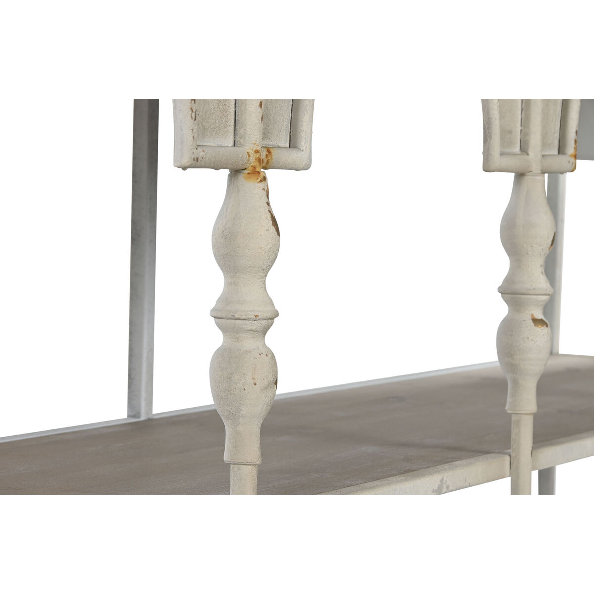 Bokhylla Home ESPRIT Vit Naturell Metall 159 X 36,5 X 91 cm - 7