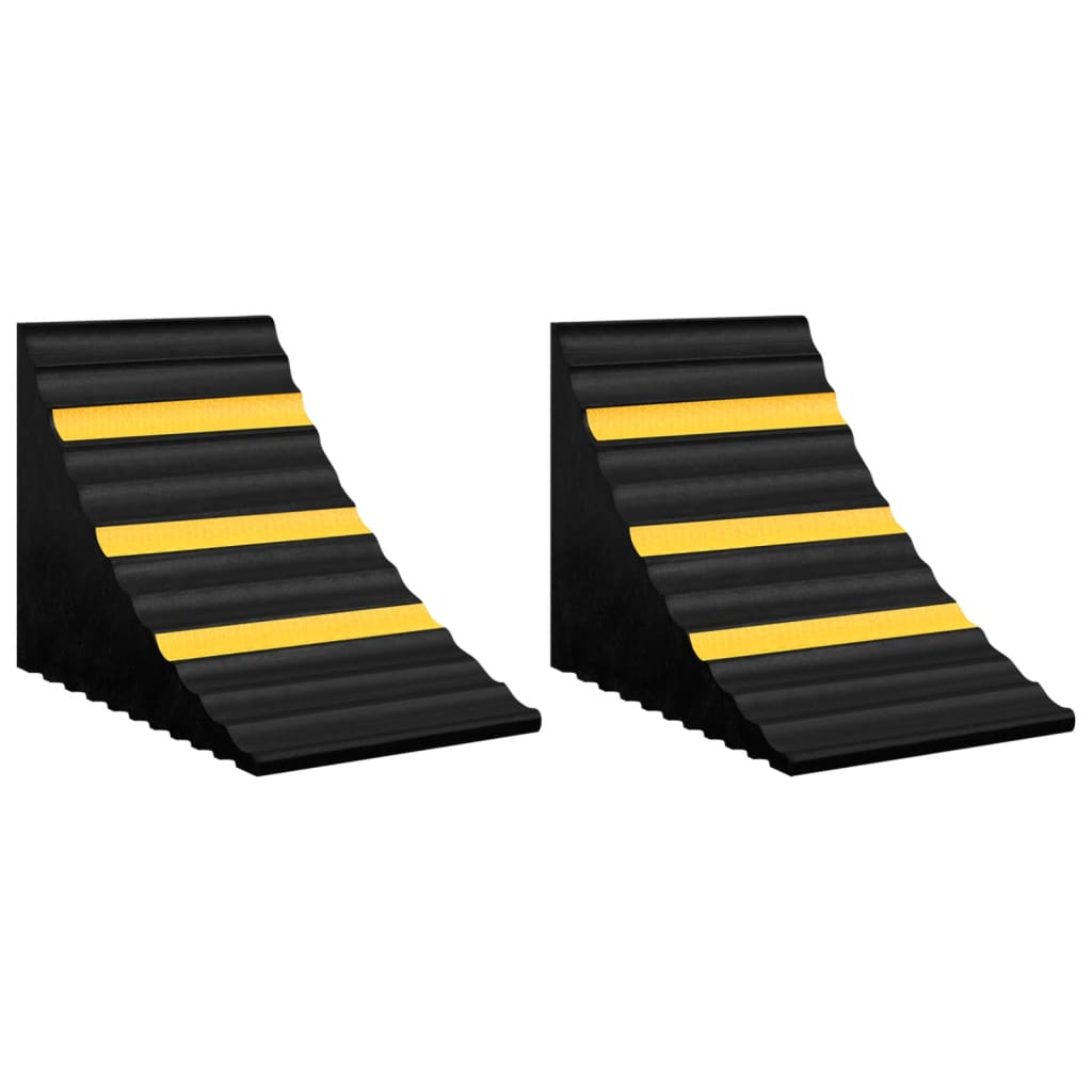 vidaXL Hjulstopp 2 st 29x16x19 cm gummi - 2