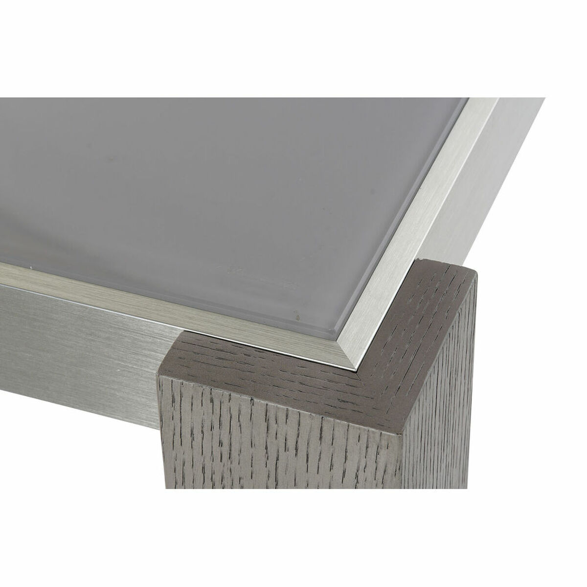 Matsalsbord DKD Home Decor Glas Grå Aluminium Tölgy Härdat glas (162 x 92 x 74 cm) - 13