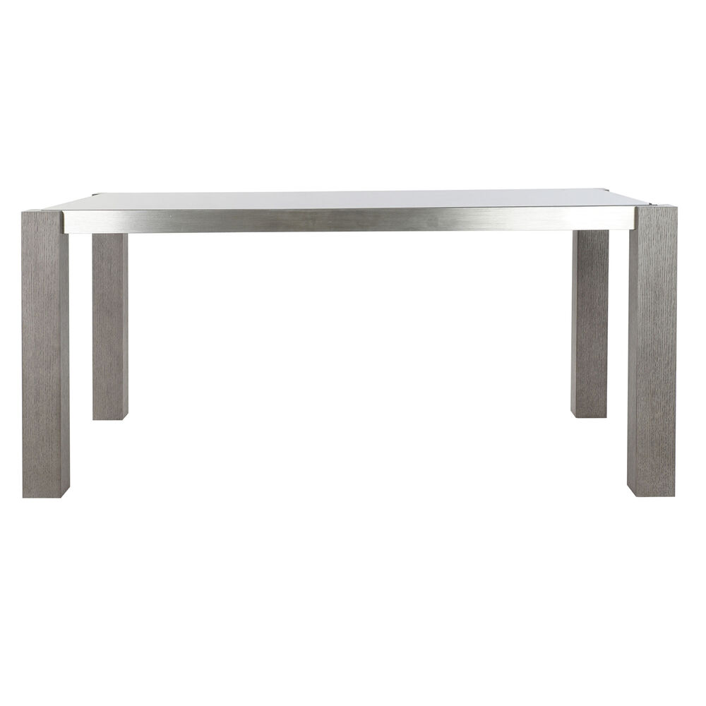 Matsalsbord DKD Home Decor Glas Grå Aluminium Tölgy Härdat glas (162 x 92 x 74 cm) - 3