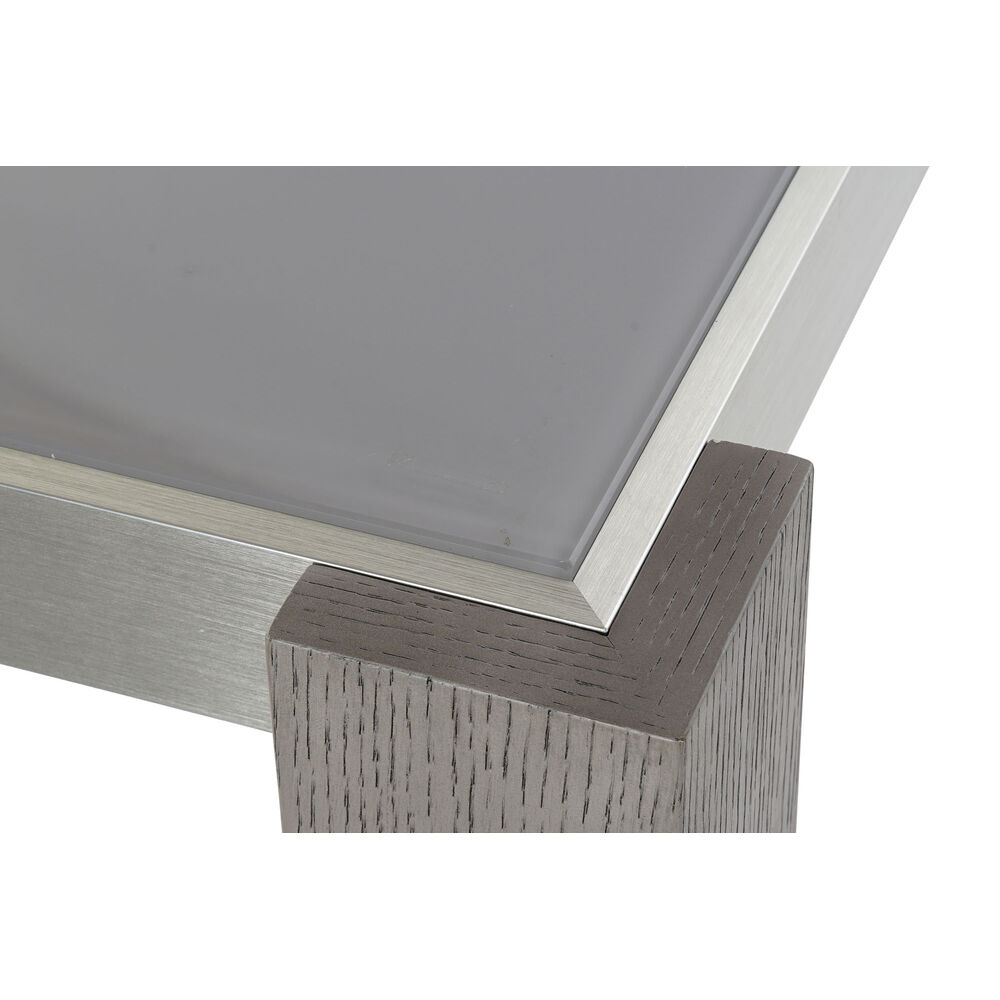Matsalsbord DKD Home Decor Glas Grå Aluminium Tölgy Härdat glas (162 x 92 x 74 cm) - 4