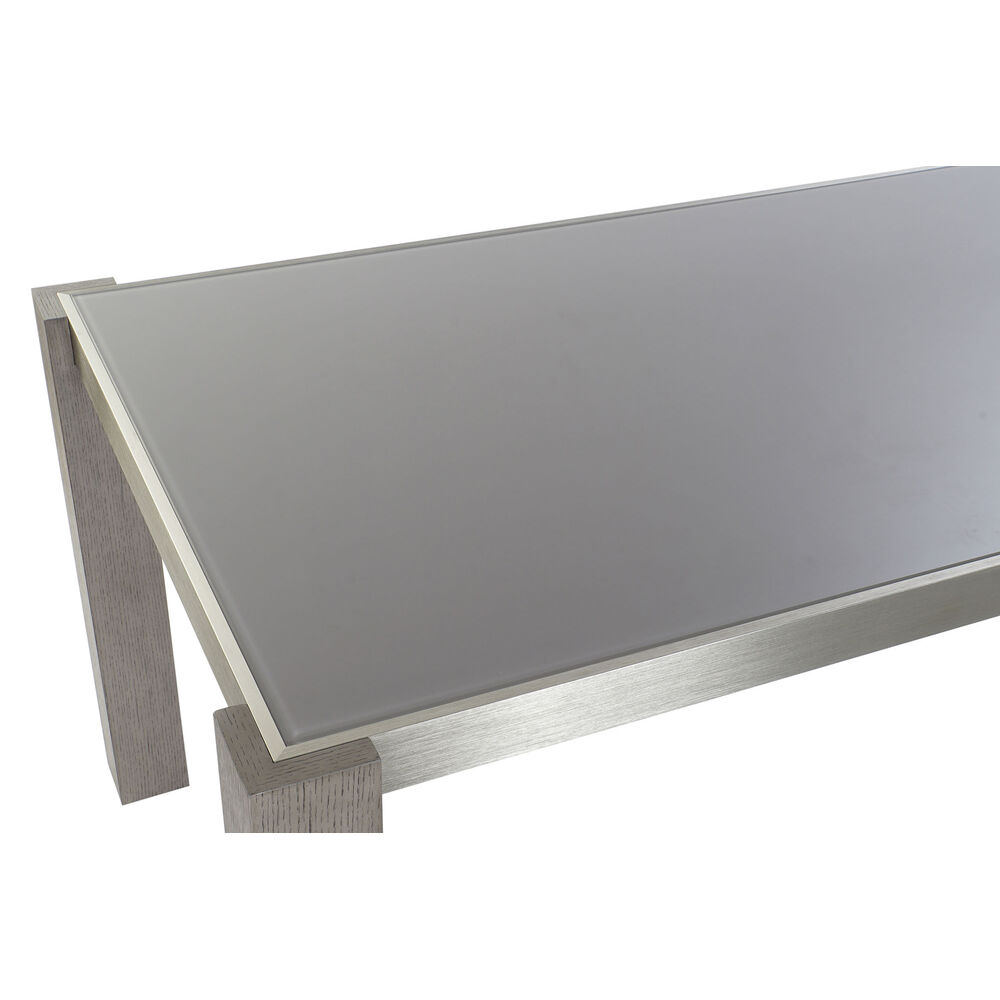 Matsalsbord DKD Home Decor Glas Grå Aluminium Tölgy Härdat glas (162 x 92 x 74 cm) - 2