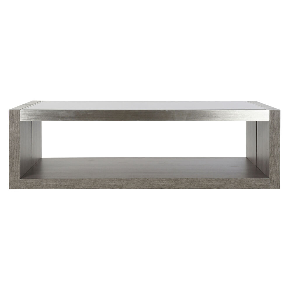 Soffbord DKD Home Decor Glas Aluminium Tölgy Härdat glas (120 x 60 x 37,5 cm) - 3