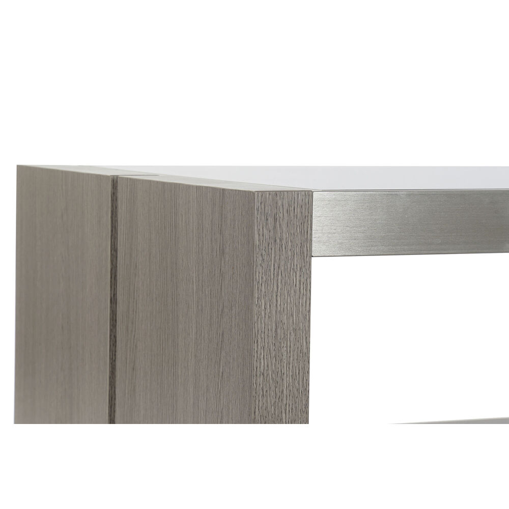 Soffbord DKD Home Decor Glas Aluminium Tölgy Härdat glas (120 x 60 x 37,5 cm) - 5