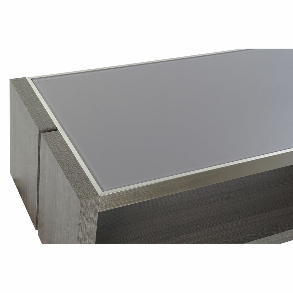 Soffbord DKD Home Decor Glas Aluminium Tölgy Härdat glas (120 x 60 x 37,5 cm) - 15