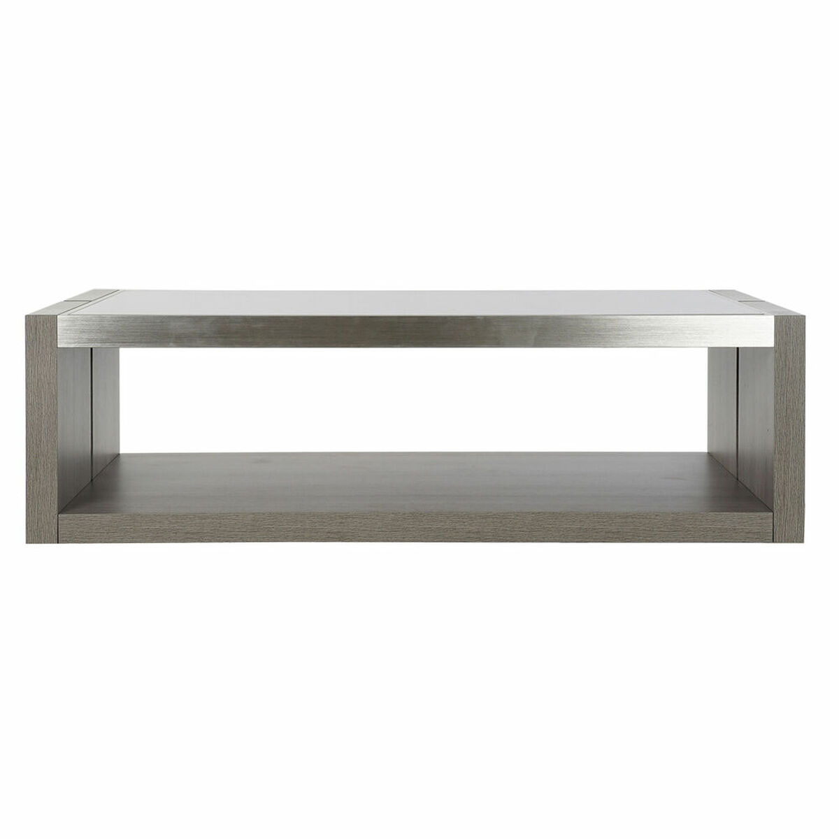 Soffbord DKD Home Decor Glas Aluminium Tölgy Härdat glas (120 x 60 x 37,5 cm) - 8