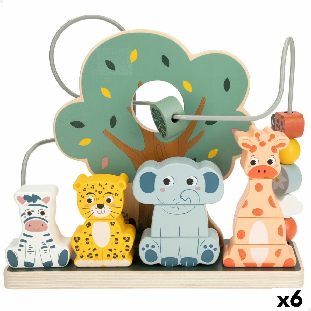 Färdighetsspel för bebisar Woomax djur 25 x 22 x 10 cm (6 antal) - 7